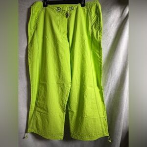 Basic Pleasure Mode Dolls Kill Acid Cargo Pants Lime Green Parachute Rave Club